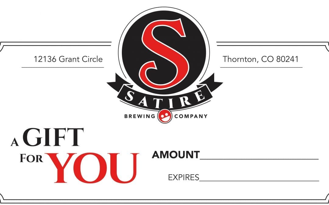 Satire Brewing Company Gift Certificates