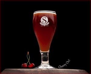 Satire brewery cherry on beer